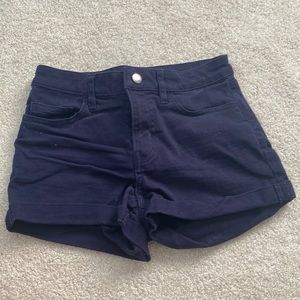 Navy H&M jean shorts